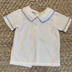 Smockingbird Gingham Detail Collared Shirt, 12M